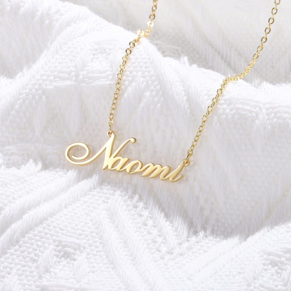 Gold Plated Name Plate Necklace