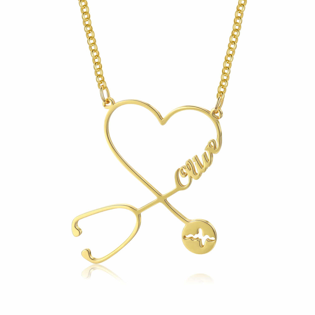 Gold Plated Nurse Necklace