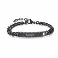 Black ID Bracelet for Men