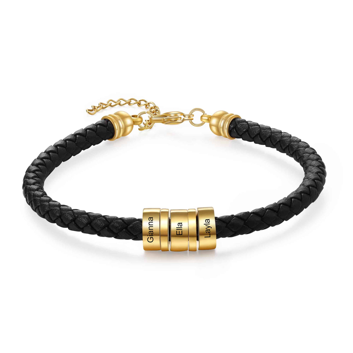 Men Bracelet - Gold & Black