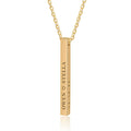4 Sides Bar Necklace Gold