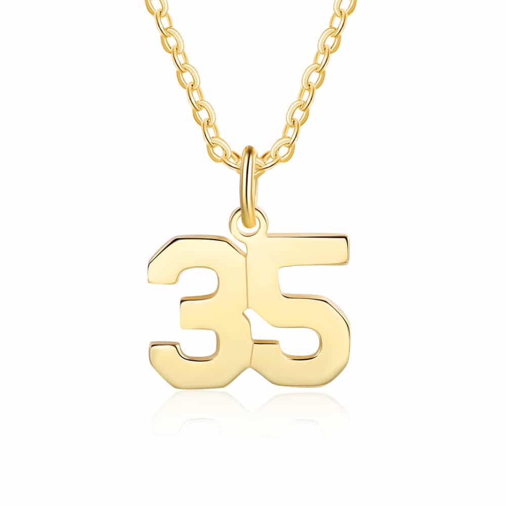 Baseball Chains With Numbers Gold