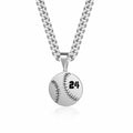 Baseball Chains With Numbers Silver