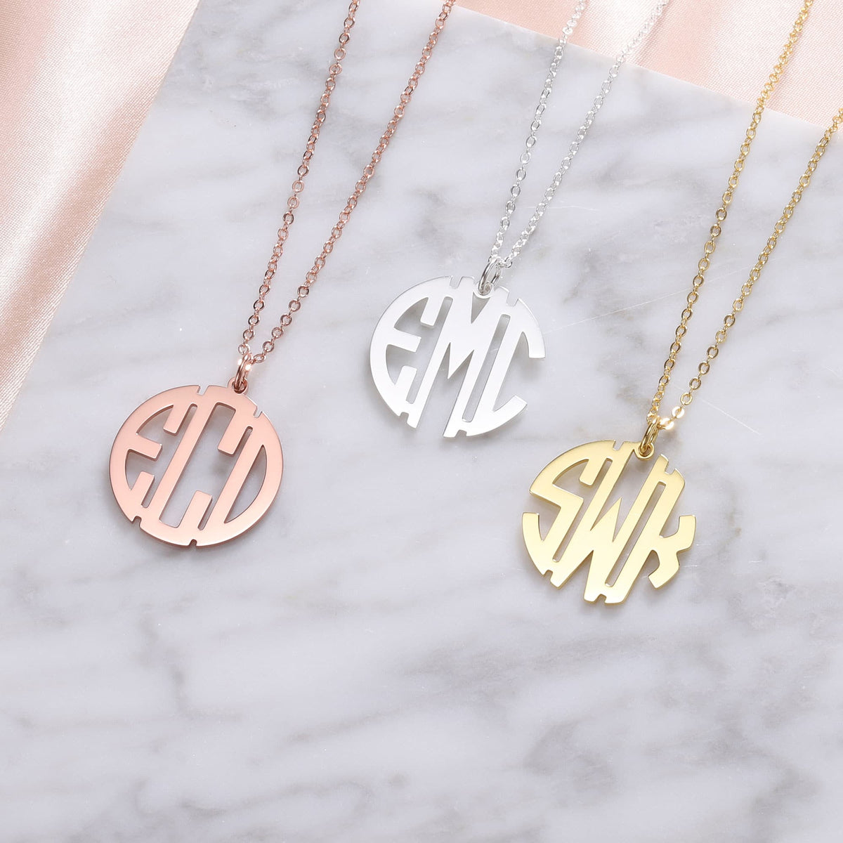 Block Monogram Necklace