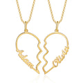Broken Heart Pendant Gold Personalized