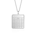Calendar Necklace Silver