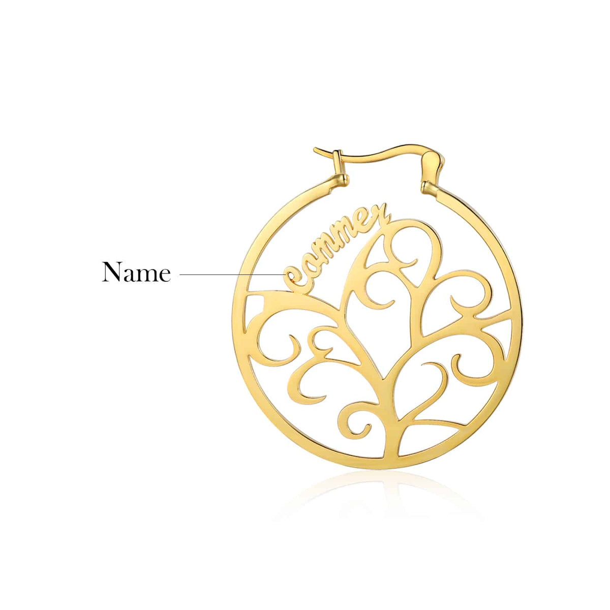Family Tree Earrings with Names