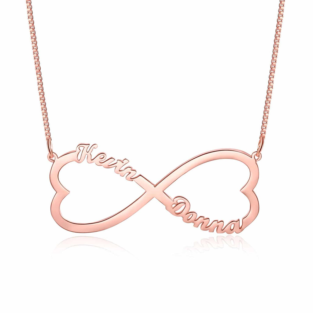 Couple Initial Necklace Gold Plated