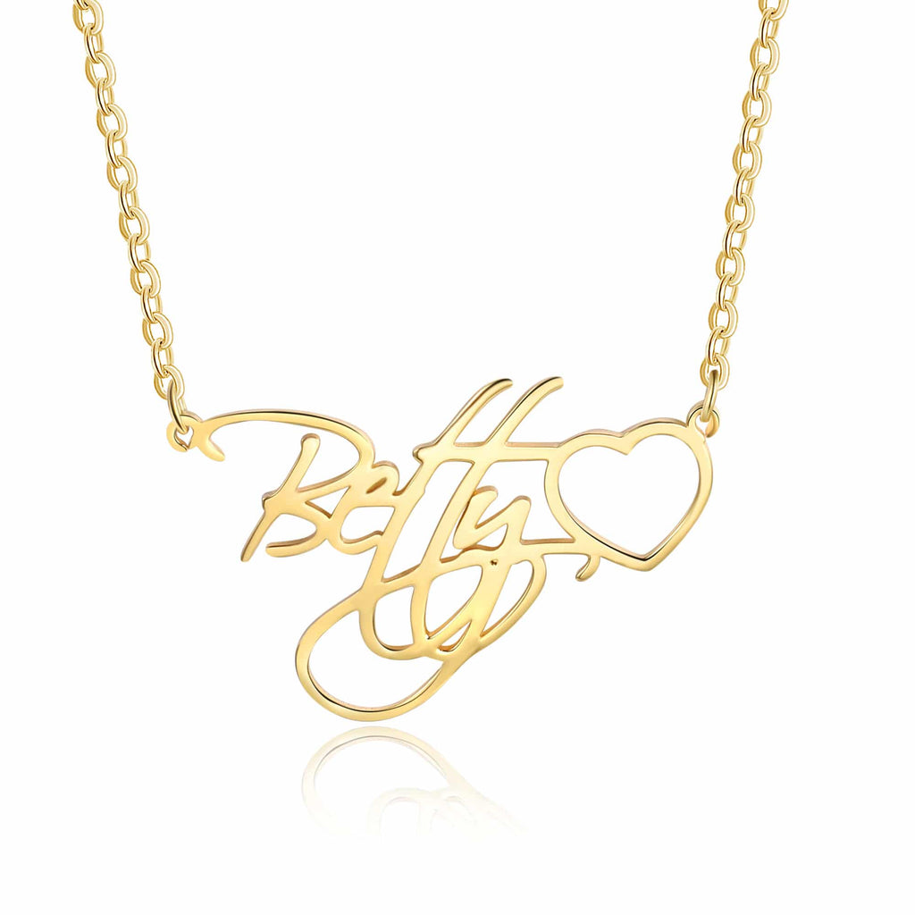 Cursive Name Necklace Gold Plated