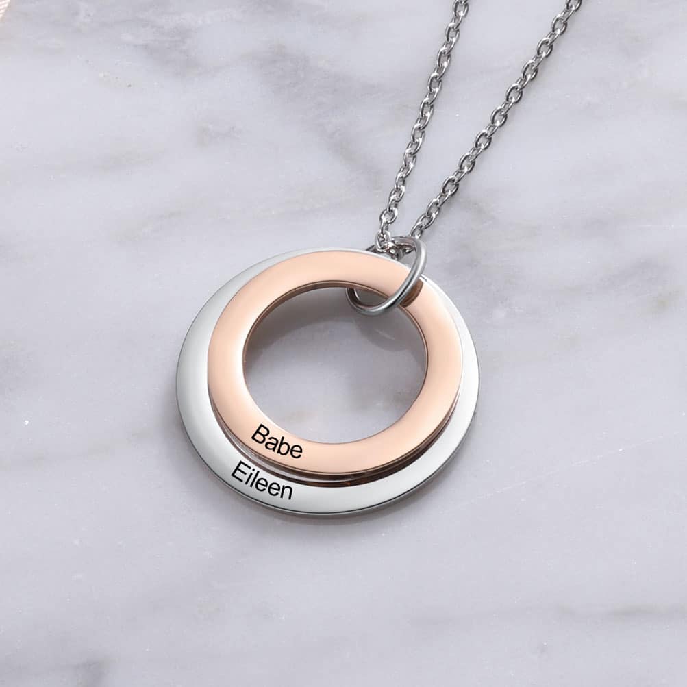 Custom Disc Necklace For Mom Couples