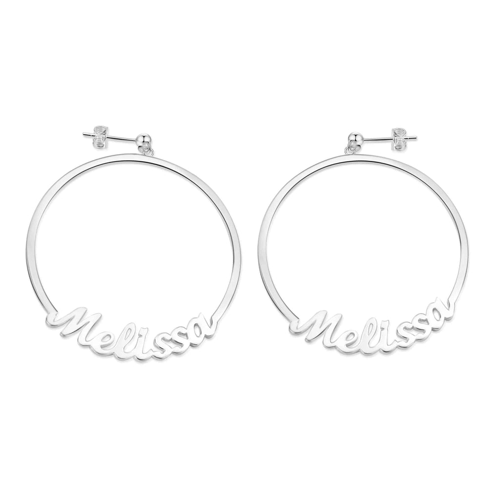 Custom Name Hoop Earrings