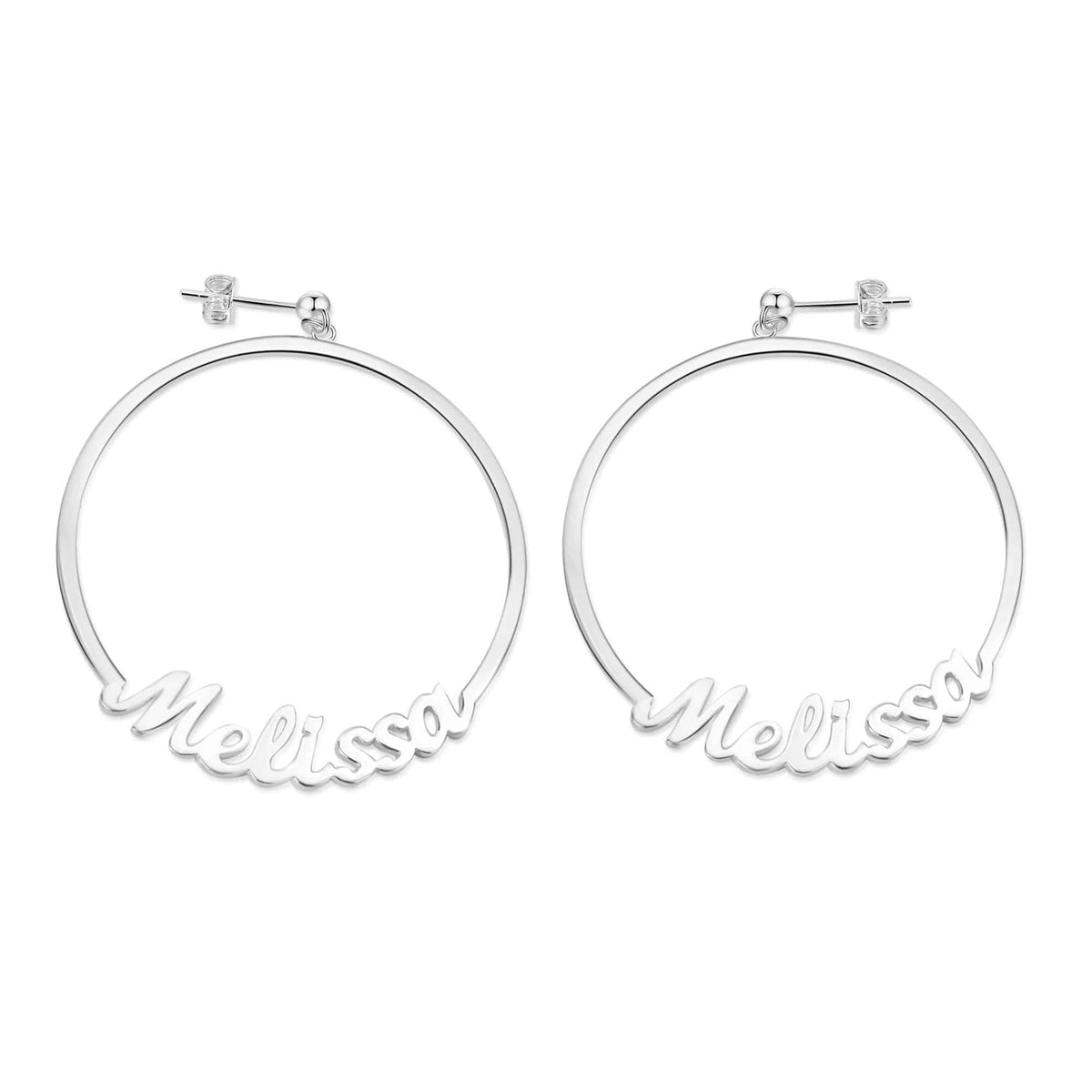 Custom Name Hoop Earrings