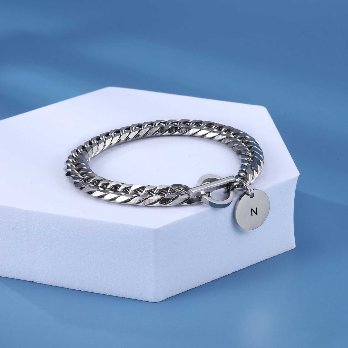 Customized Cuban Chain Bracelet Silver