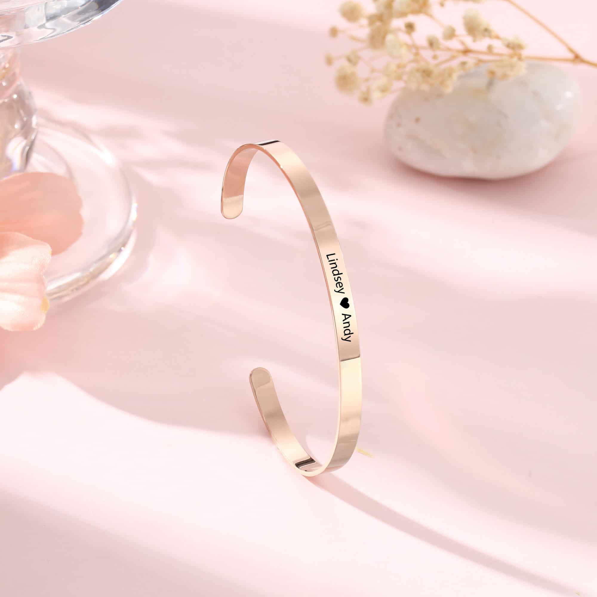Engraved Bangle Bracelet