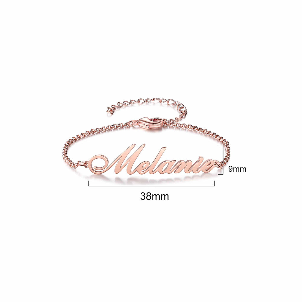 Custom Name Bracelet Silver Tone