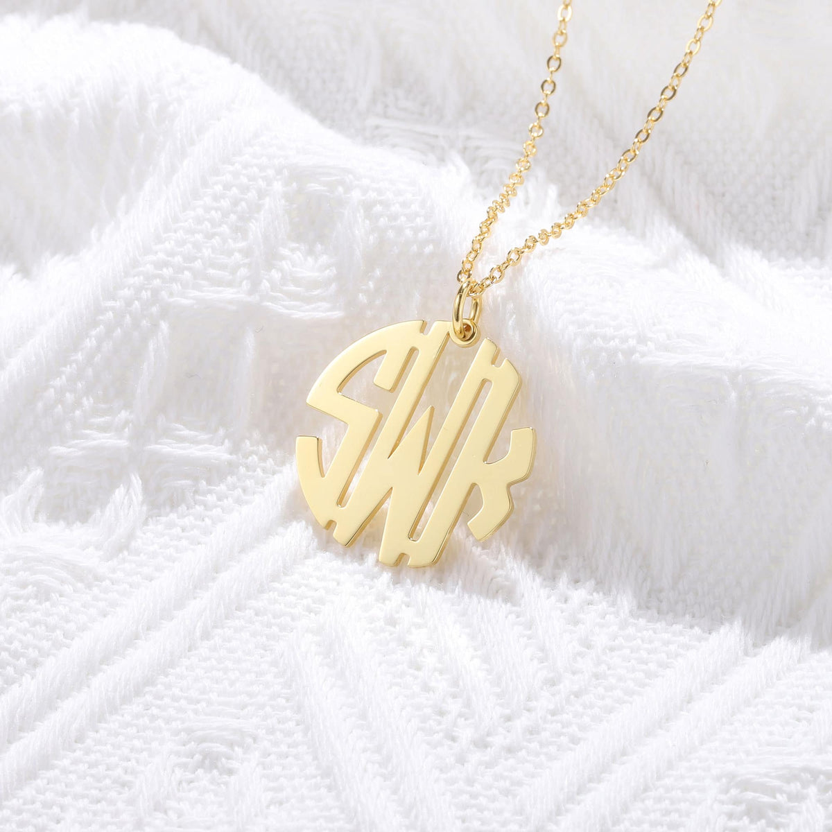 Gold Monogram Necklace
