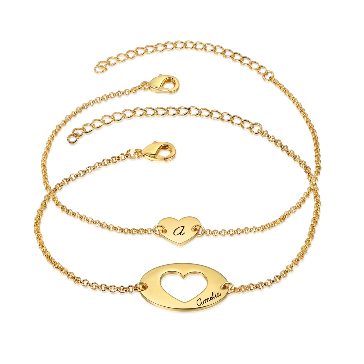 Gold Mother Daughter Matching Bracelet
