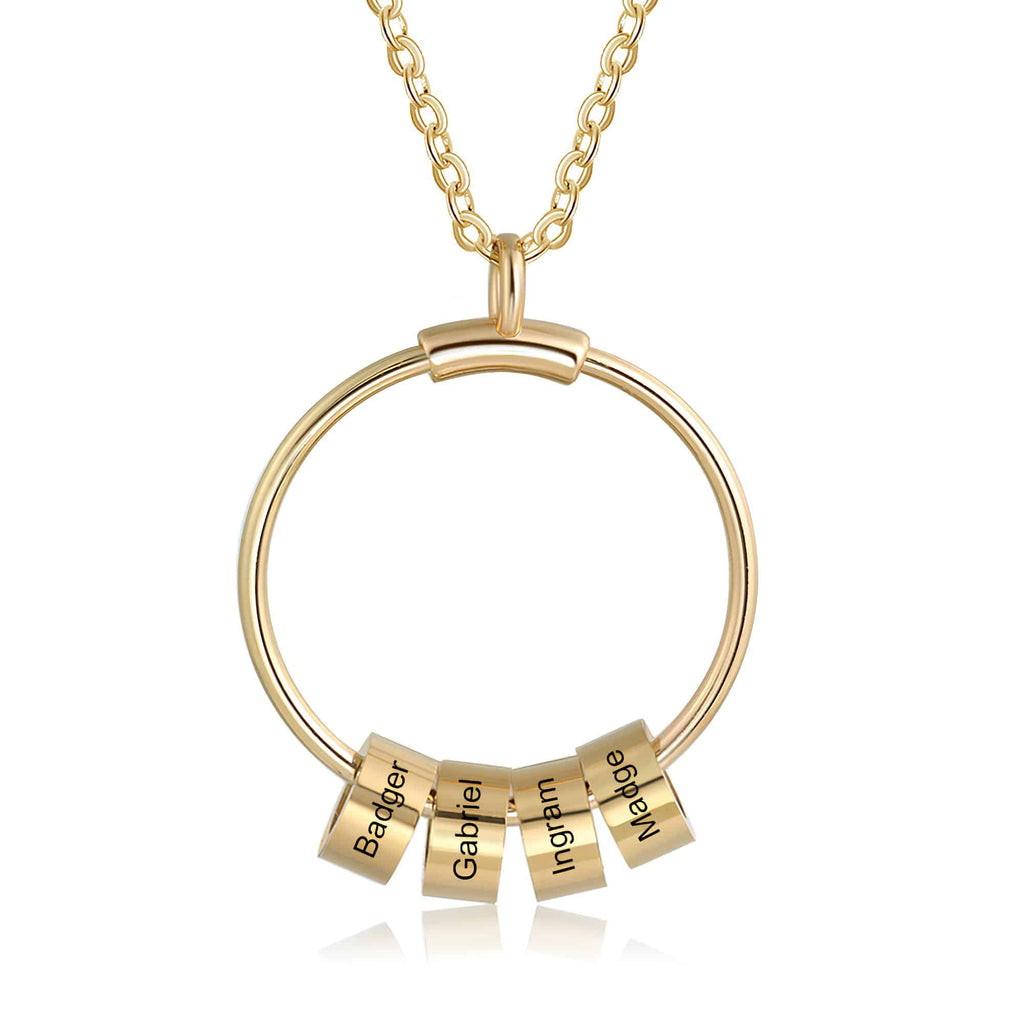 Gold Mother Necklace With Kids Names
