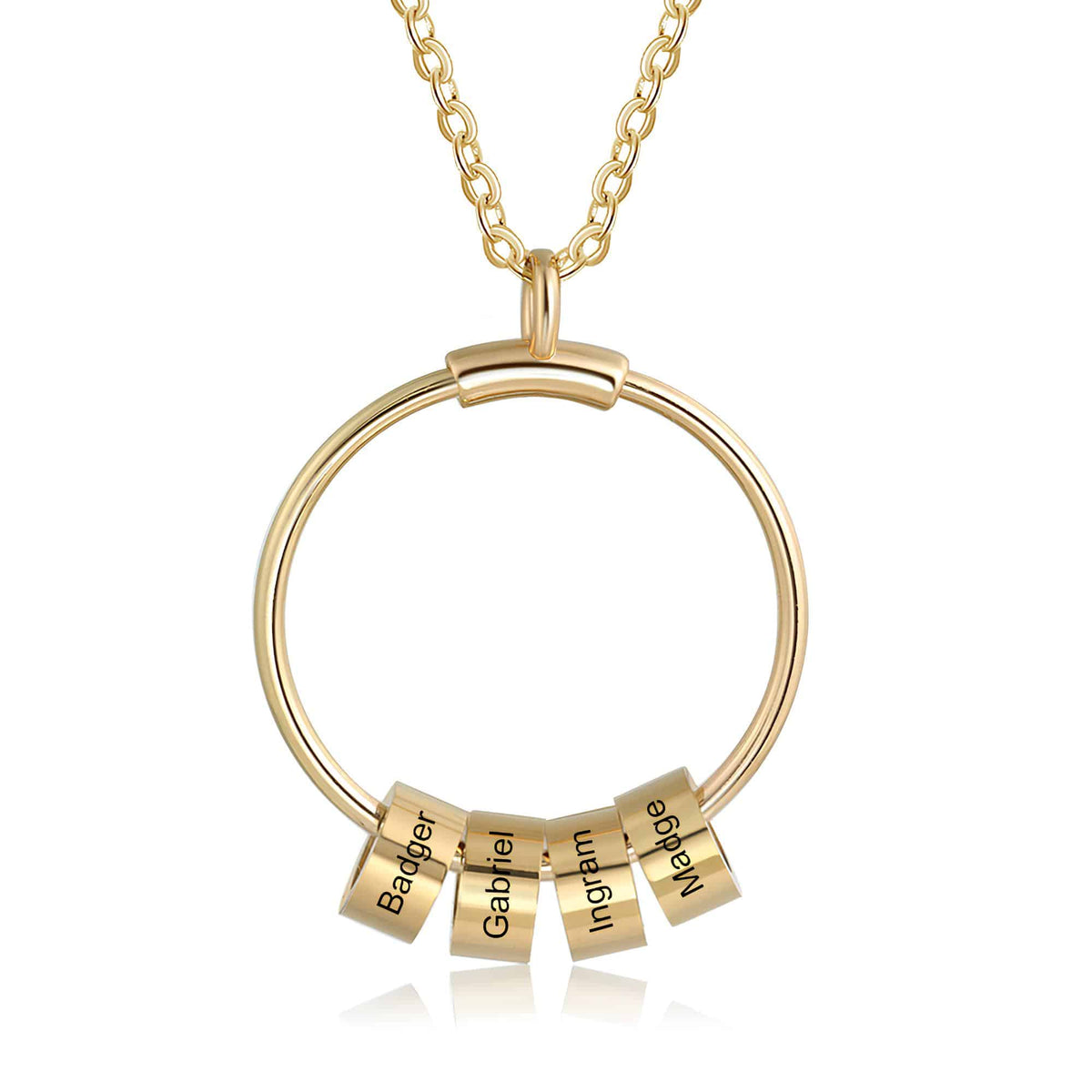 Gold Mother Necklace With Kids Names