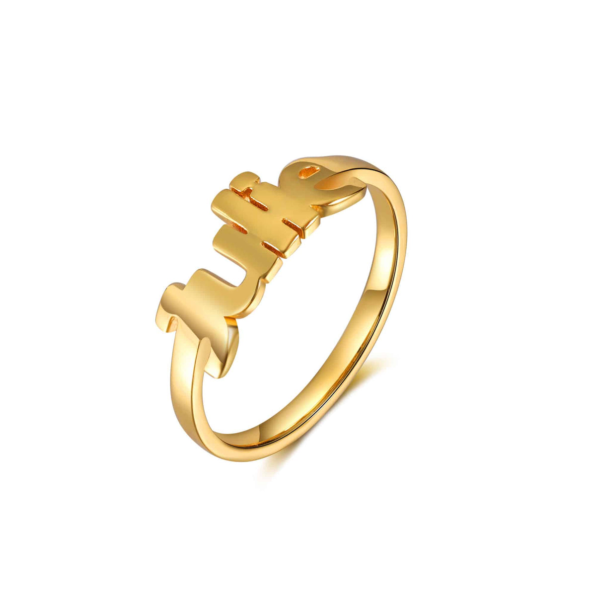 Gold Name Ring