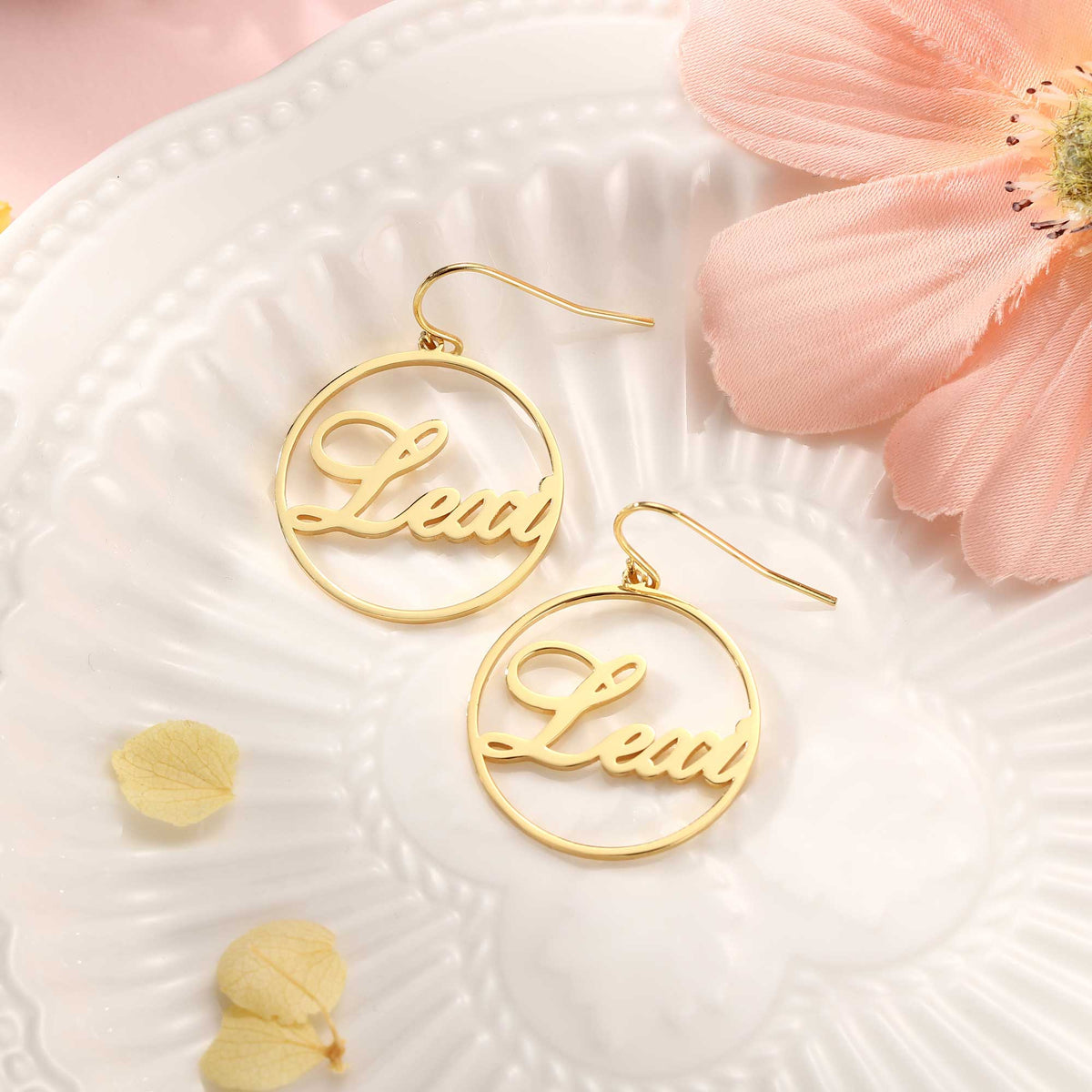 Hoop Earrings With Name Inside