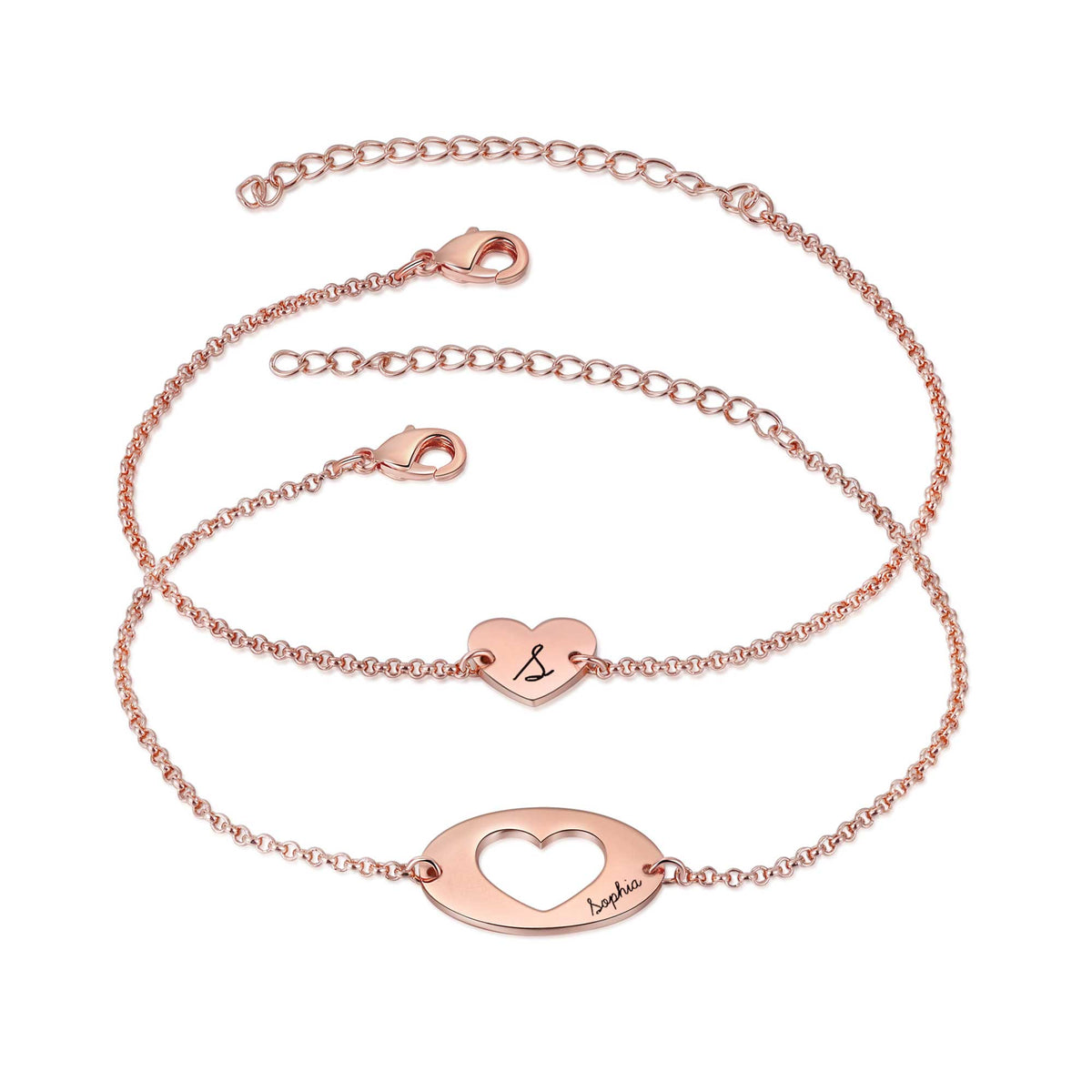 Mom And Daughter Matching Bracelets Rose Gold