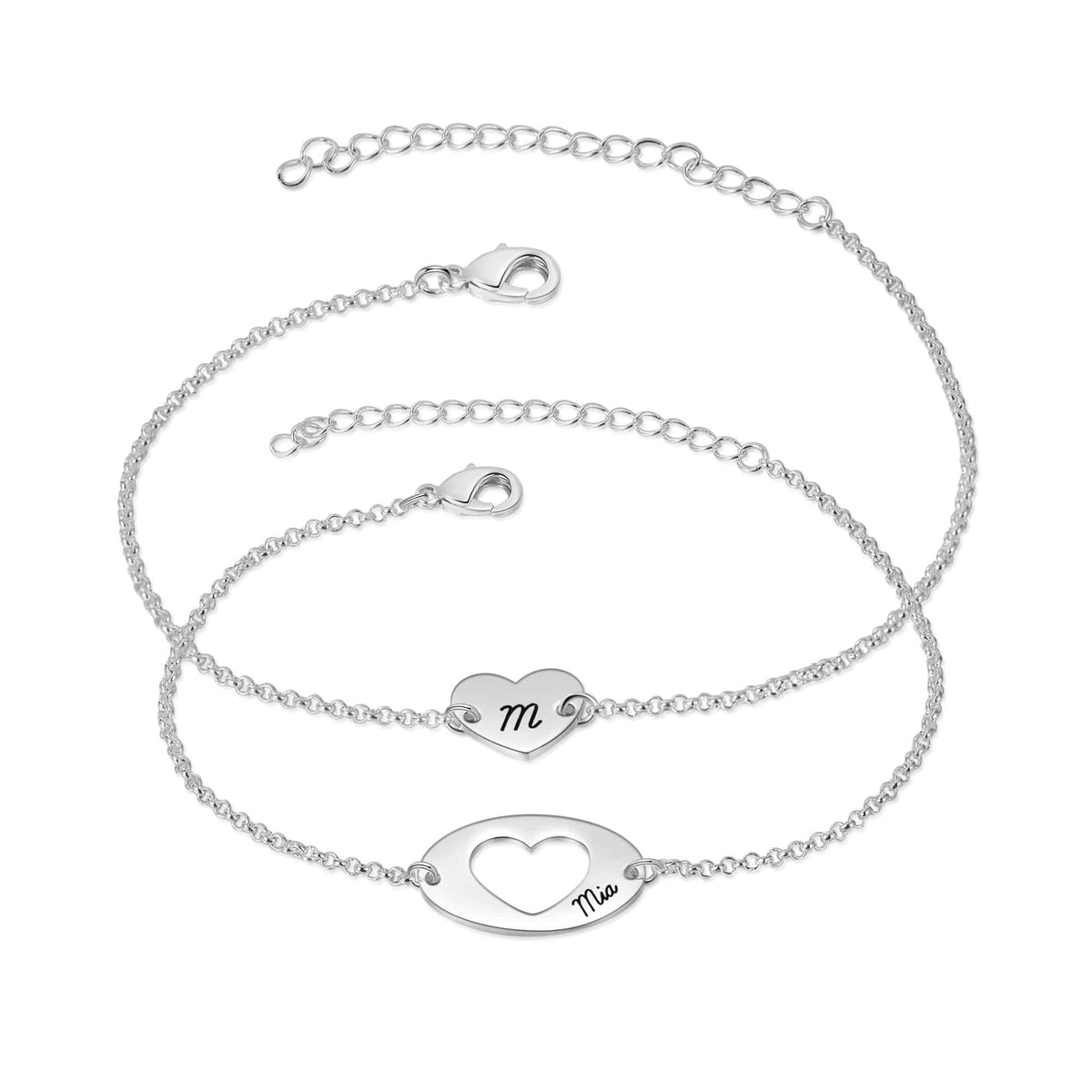 Mommy And Me Matching Bracelets Silver