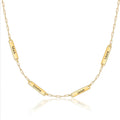 Multiple Mother Day Name Necklace Paperclip Chain Gold