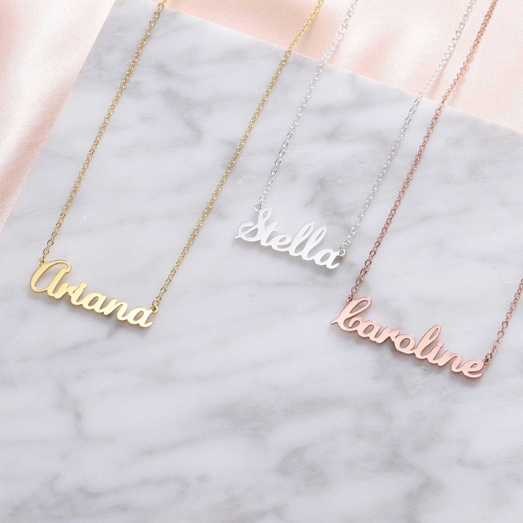 Name Pendant In Gold Silver
