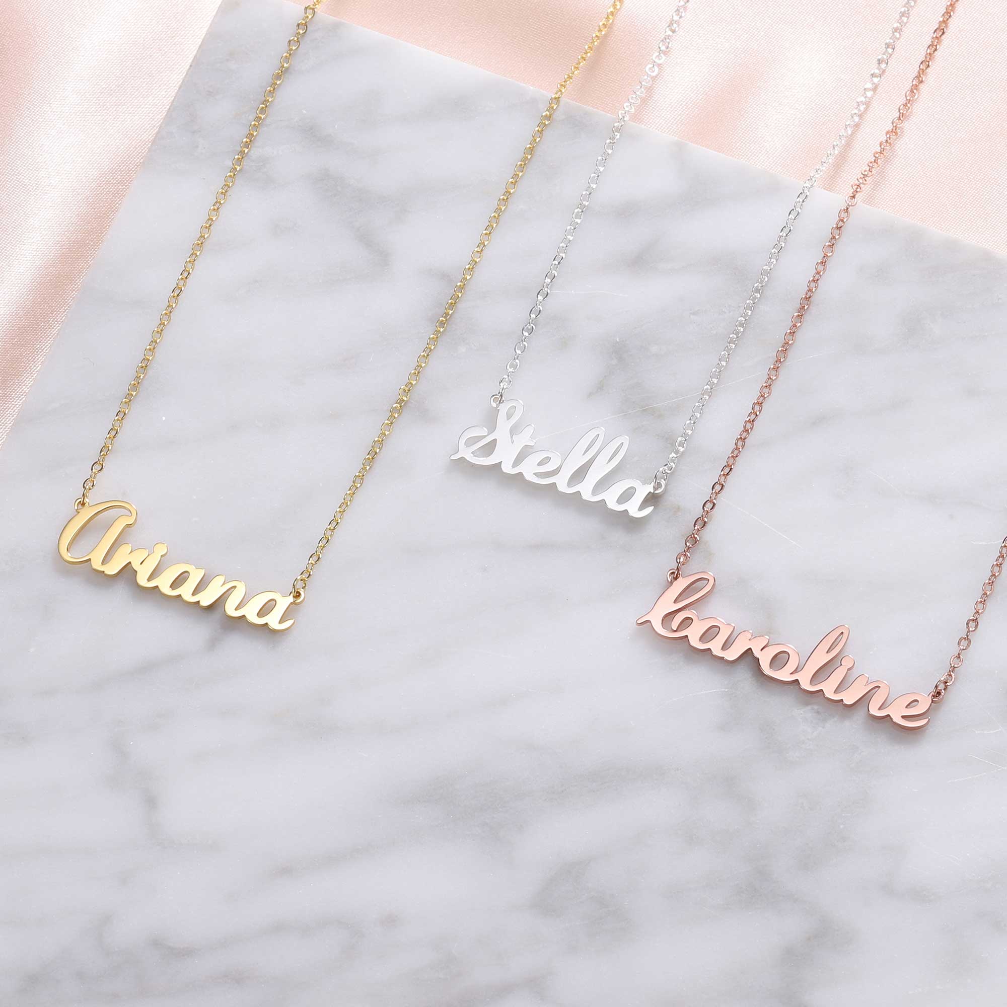 Name Pendant In Gold Silver