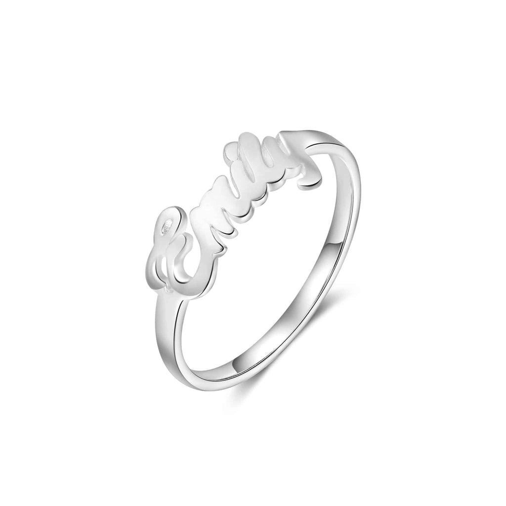 Name Ring Silver Personalized