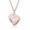 Rose Gold Baby Footprint Necklace