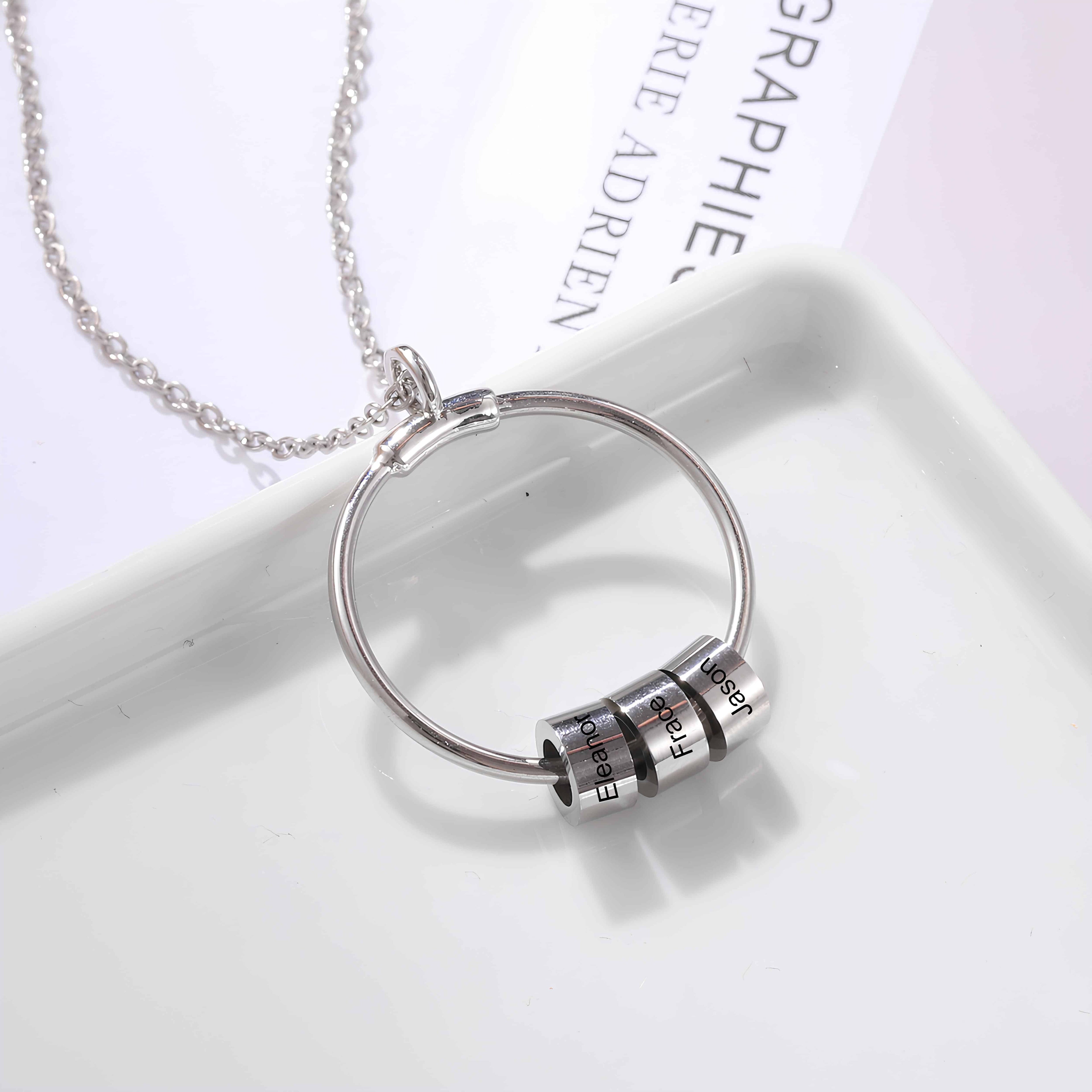 Silver Mom of 3 Pendant