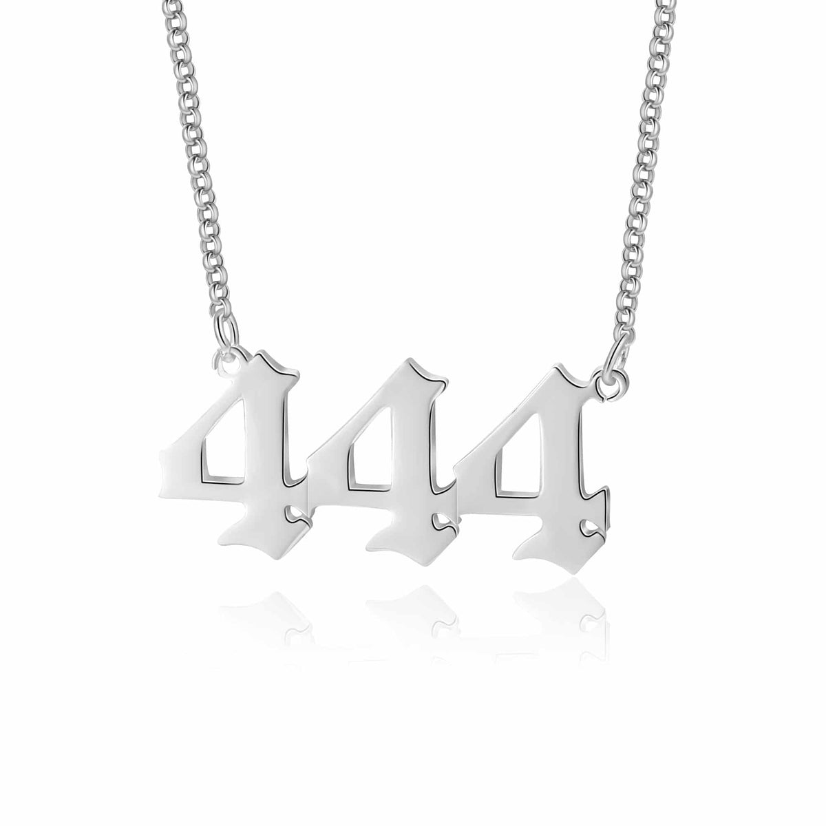 Silver Tone Number Necklace