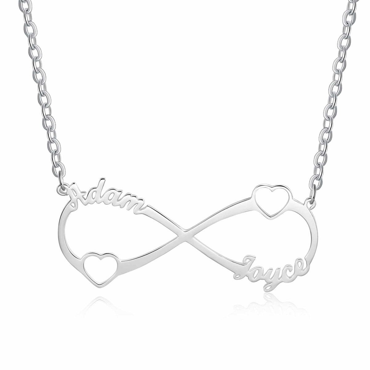 Silver Tone Personalized Infinity Symbol Necklace